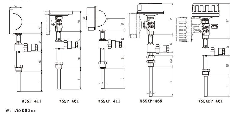 WSSX工业双金属温度计（一体化型螺纹式）_http://www.kaifuzhu.com_双金属温度计_第3张