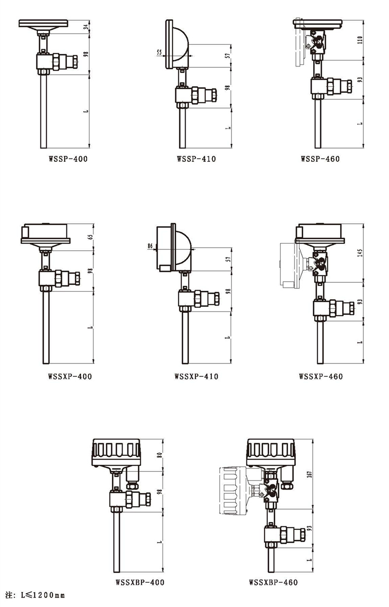 WSSX工业双金属温度计（一体化型无固定装置）_http://www.kaifuzhu.com_双金属温度计_第3张